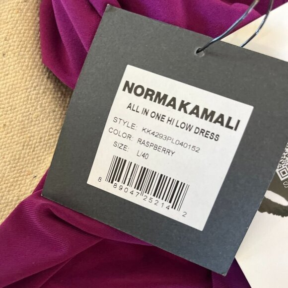 Norma Kamali Raspberry All In One Hi-Low Dress Sz LR - Picture 8 of 15